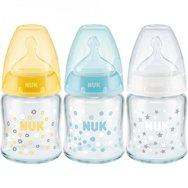 Nuk First Choice+ Plus Силиконова стъклена бутилка за зърна 120ml