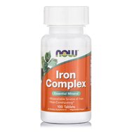Now Foods Iron Complex Essential Mineral (Vegetarian) Συμπλήρωμα Διατροφής Σιδήρου σε Συνδυασμό με Φολικό Οξύ 100 tabs