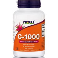 Now Foods Vitamin C With Rose Hips Ефективен антиоксидант, който защитава клетките на тялото 1000mg 100tabs