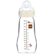 Mam Feel Good Code 377S Premium Glass Bottle 2m+, 260ml - Крем