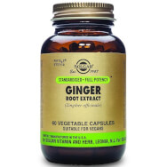 Solgar Sfp Ginger Root Extract Συμπλήρωμα Διατροφής Χρήσιμο σε Πεπτικές Διαταραχές του Οργανισμού 60veg.caps
